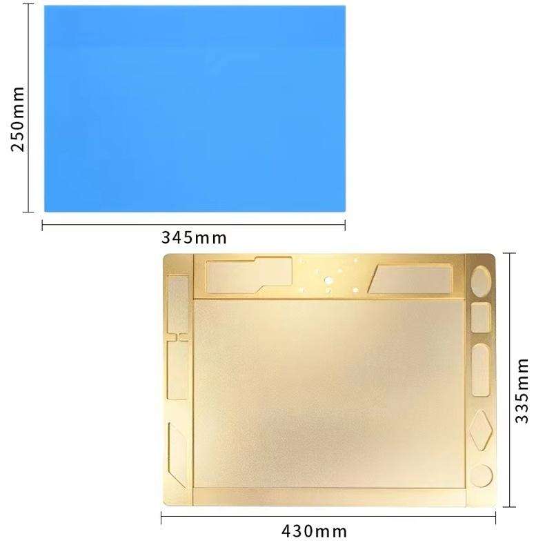 Aluminum Alloy Multi-function Microscope Base Workbench Electronic Mat Welding Blanket (Gold)