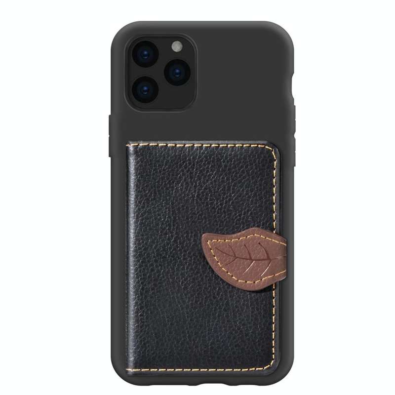 For iPhone 11 Pro Max Litchi Pattern Card Bag Wallet Bracket + TPU Phone Case with Card Slot Wall...