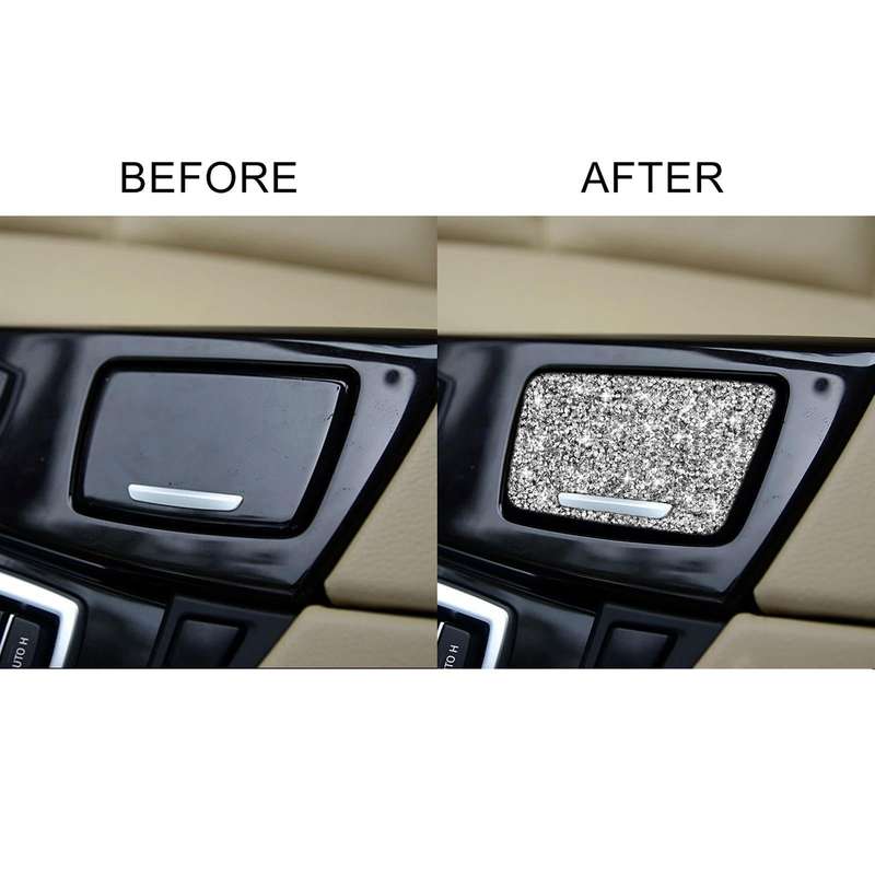 For BMW F10 5 Series 2011-2017 Car Ashtray Diamond Decorative Sticker, Left and Right Drive