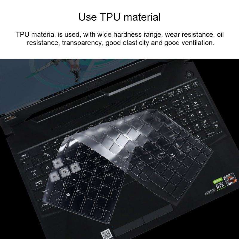 For Asus Plus FA706IU 17.3 inch Transparent and Dustproof TPU Laptop Keyboard Protective Film