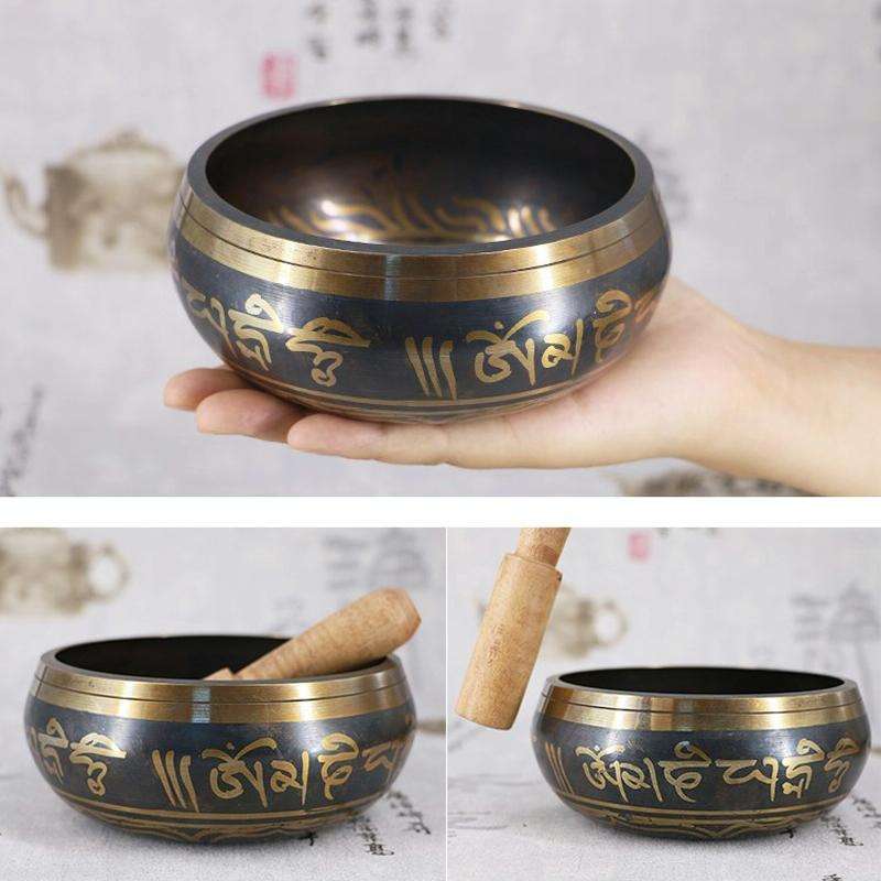 FB02-T8 Buddha Sound Bowl Yoga Meditation Bowl Home Decoration, Random Color And Pattern Delivery...