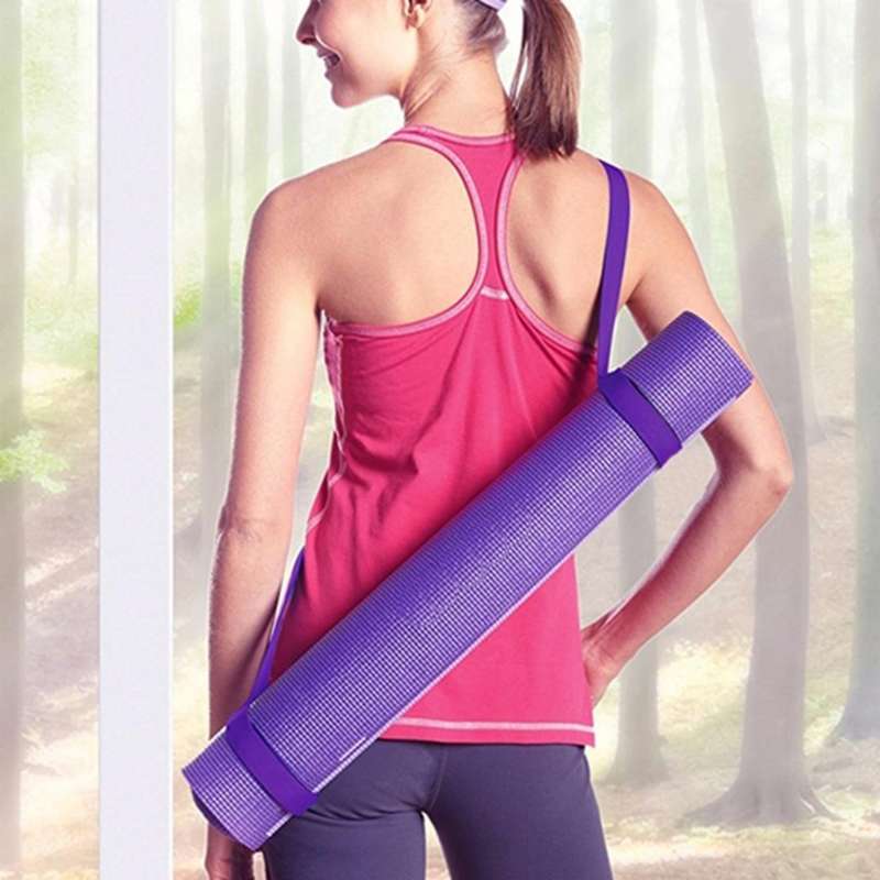 Cotton Rope Yoga Mat Strap Multifunctional Strapping Strap, Color:Light Purple