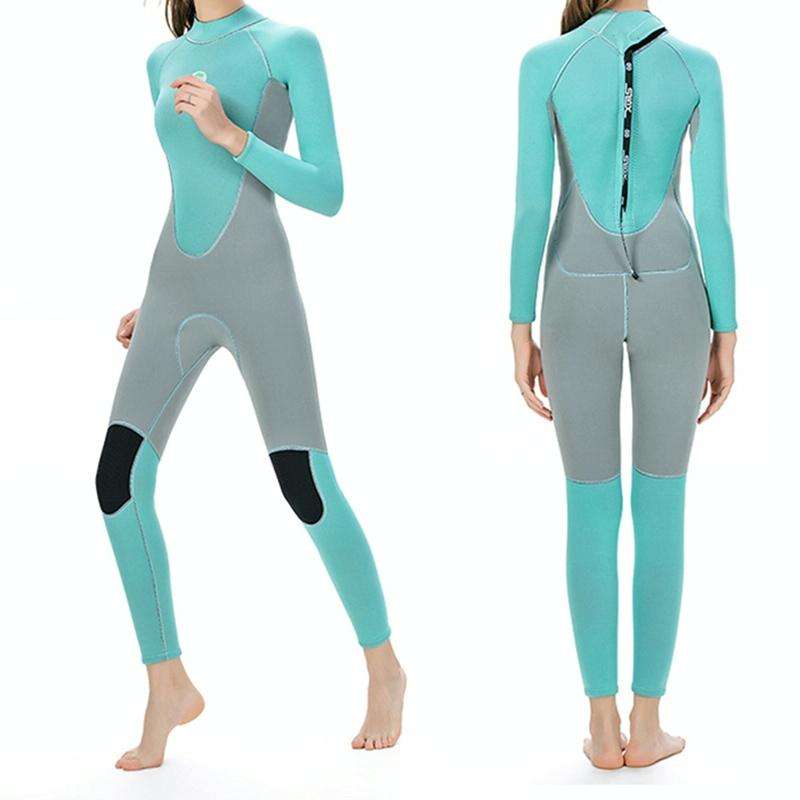 SLINX 1710 3mm Neoprene Super Elastic Wear-resistant Warm Contrast Long-sleeved One-piece Diving ...