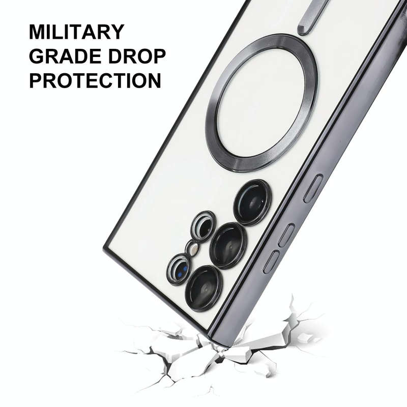 For Samsung Galaxy S23 Ultra 5G ENKAY Electroplated MagSafe Shockproof TPU Phone Case with Lens F...