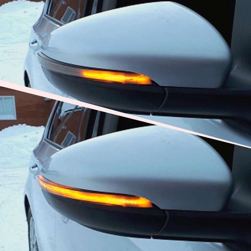 1 Pair For Volkswagen Golf 6 MK6 Car Dynamic LED Turn Signal Light Rearview Mirror Flasher Water ...