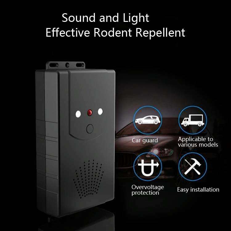 Ultrasonic Car Repeller Car Engine Compartment Electronic Repeller Micro-Light Wave Insect Repell...