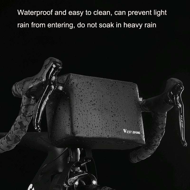 WEST BIKING YP0707298 Bicycle Handlebar Bag Multi-function Messenger Bag Scooter Head Bag(Black)