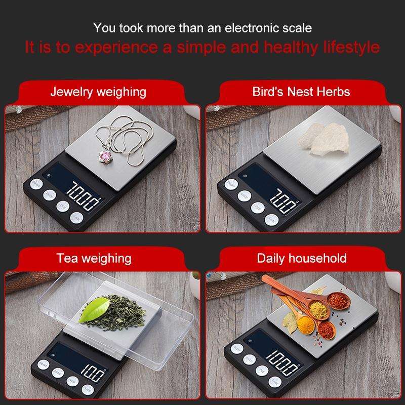 High-Precision Electronic Scale Mini Portable Jewellery Medicine Scale, Style:100g/0.01g