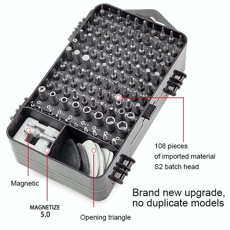 138 in 1 DIY Mobile Phone Disassembly Tool Clock Repair Multi-function Tool Screwdriver Set (Red)