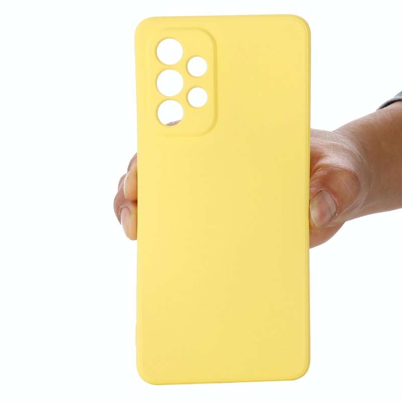 For Samsung Galaxy A33 5G Color Liquid Silicone Phone Case(Yellow)