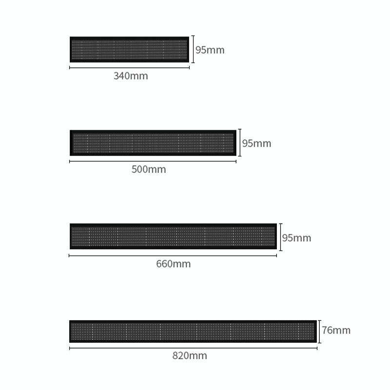 Wifi Scrolling LED Sign Message Board Support Multi-Languauge Monochrome 260x95x15mm  (Black Frame)