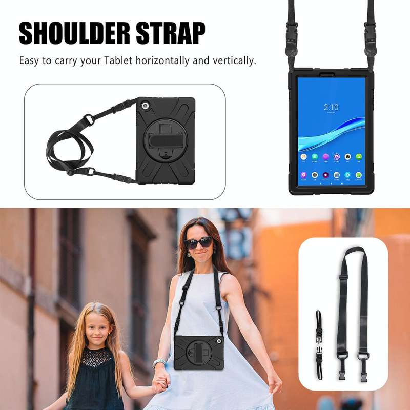 For Lenovo Tab M10 Plus TB-X606F Shockproof Colorful Silicone + PC Protective Case with Holder & ...