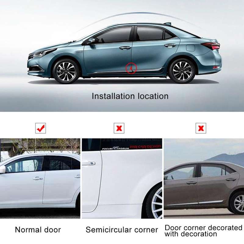 Universal Car Body Silicone Anti-collision Sticker Door corner Protector(Blue)