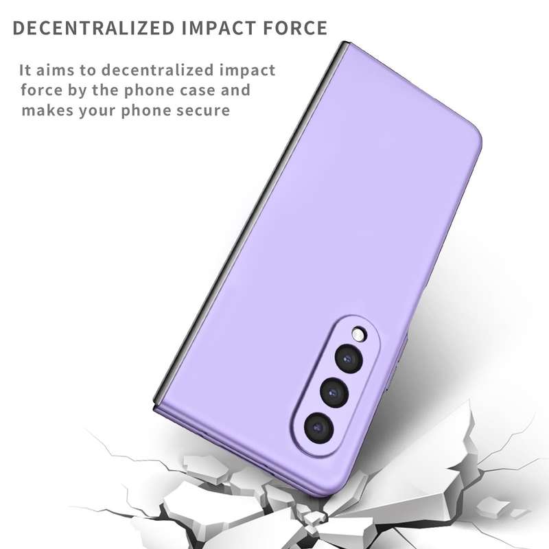 For Samsung Galaxy Z Fold3 5G Armor Foldable Phone Case(Purple)
