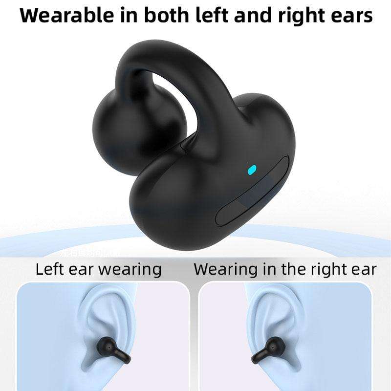 M-S8 Wireless Stereo Single Ear Clip-on Bluetooth Earphone(Gray)