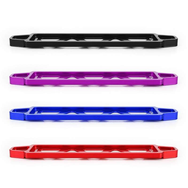 Universal Car Long Stainless Steel Battery Tie Down Clamp Bracket, Size: 21.6 x 4.4 x 1cm (Red)