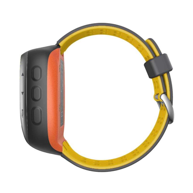 For Garmin Forerunner 310XT Two-color Silicone Watch Band(Grey Yellow)