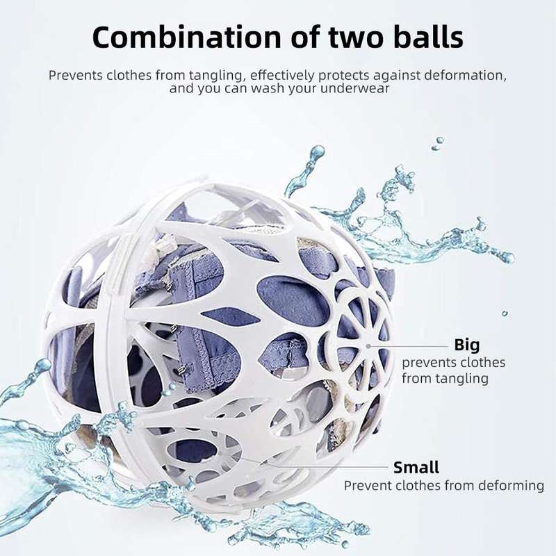Fashionable Bubble Bra Washer Baby Laundry Aid Saver Washing Ball(White)