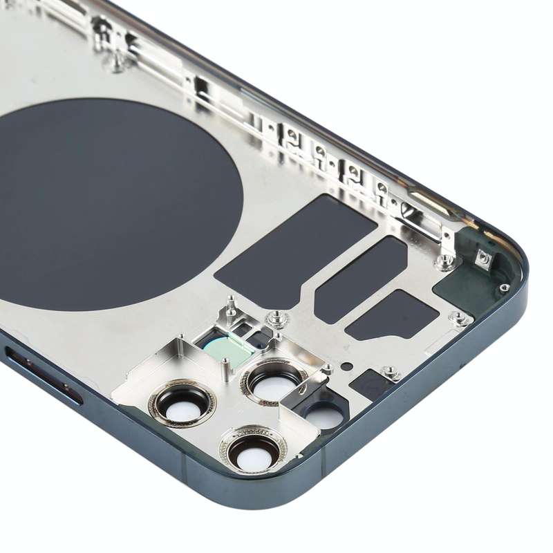Back Housing Cover with SIM Card Tray & Side  Keys & Camera Lens for iPhone 12 Pro(Blue)