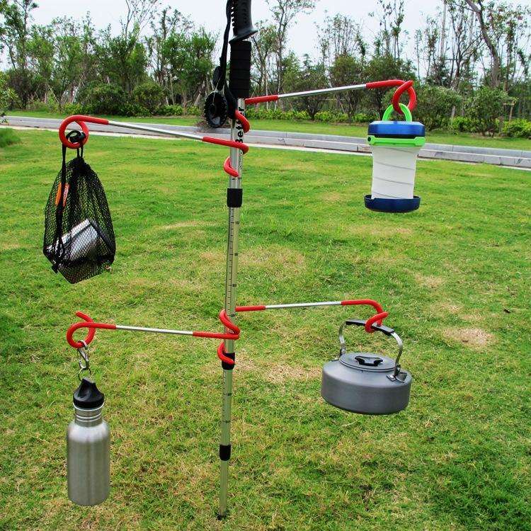 27CM Outdoor Portable Light/Bag/Cloth Hanging Hook Tent Beach Camping Tents Pole Accessories Allo...