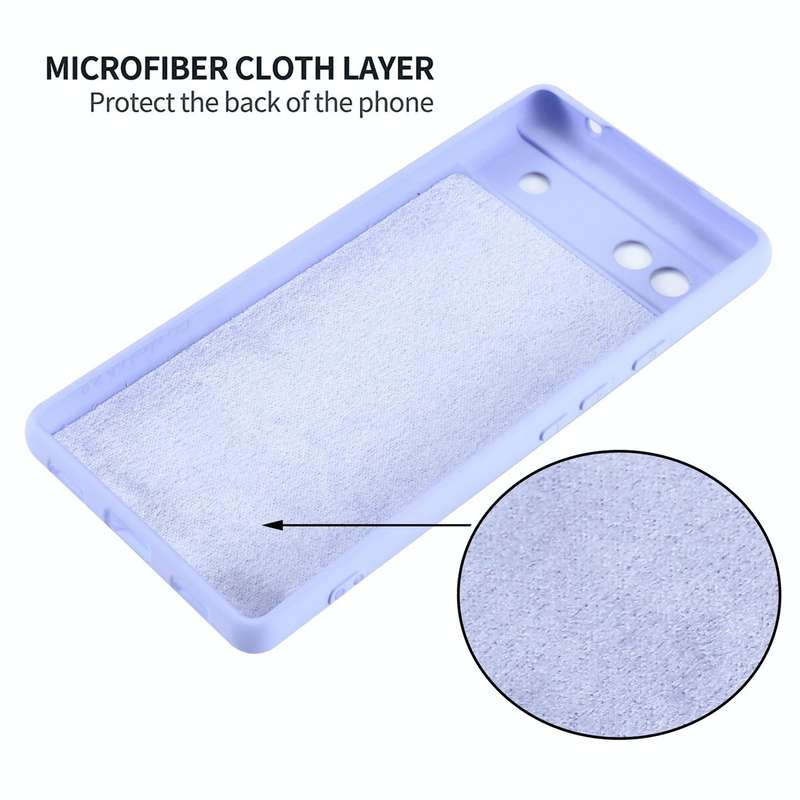 For Google Pixel 6a Pure Color Liquid Silicone Phone Case(Purple)