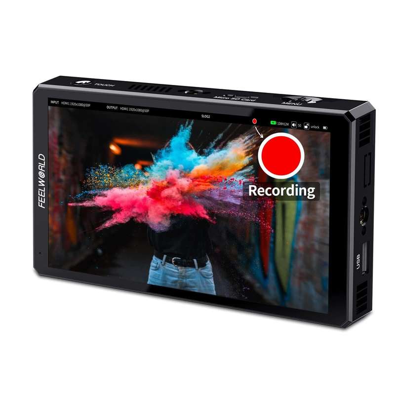 FEELWORLD CUT6S 6-inch Touch Screen Monitor Recorder FHD IPS 4K HDMI 3G-SDI Camera Field Monitor ...