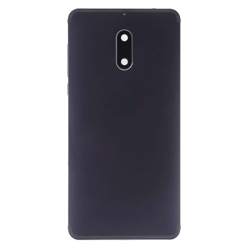 Battery Back Cover with Camera Lens & Side Keys for Nokia 6(Black)