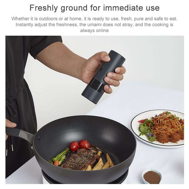 Original Xiaomi Youpin Huohou Electric Grinding Machine Automatic Mill Pepper Grinder(Black)