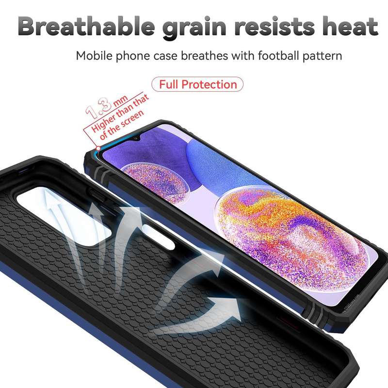 For Samsung Galaxy A23 Sliding Camshield Holder Phone Case(Blue)