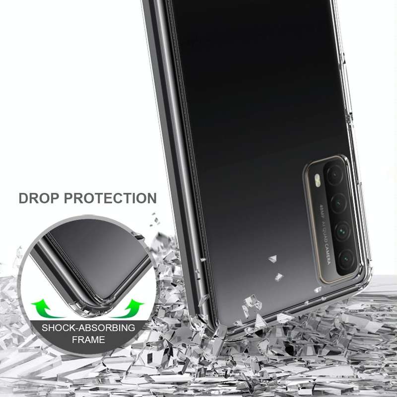 For Huawei Y7A / P Smart 2021 Shockproof Scratchproof TPU + Acrylic Protective Case(Black)