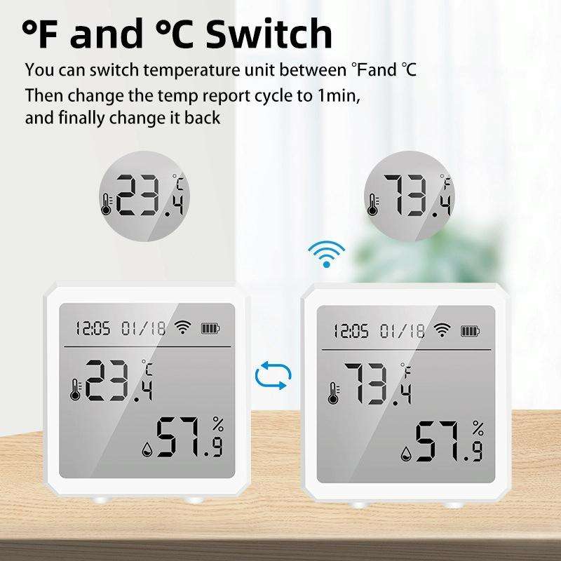 Wifi Temperature And Humidity Meter Sensor Equipment Smart Home Graffiti APP Temperature And Humi...