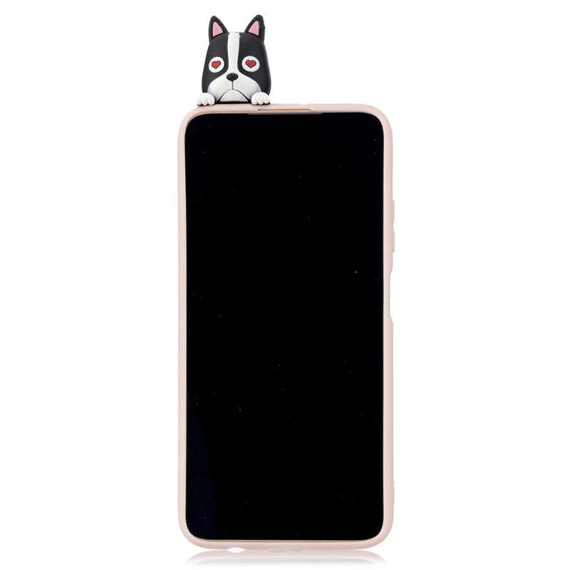 For Huawei P40 Lite Shockproof 3D Lying Cartoon TPU Protective Case(Cute Dog)
