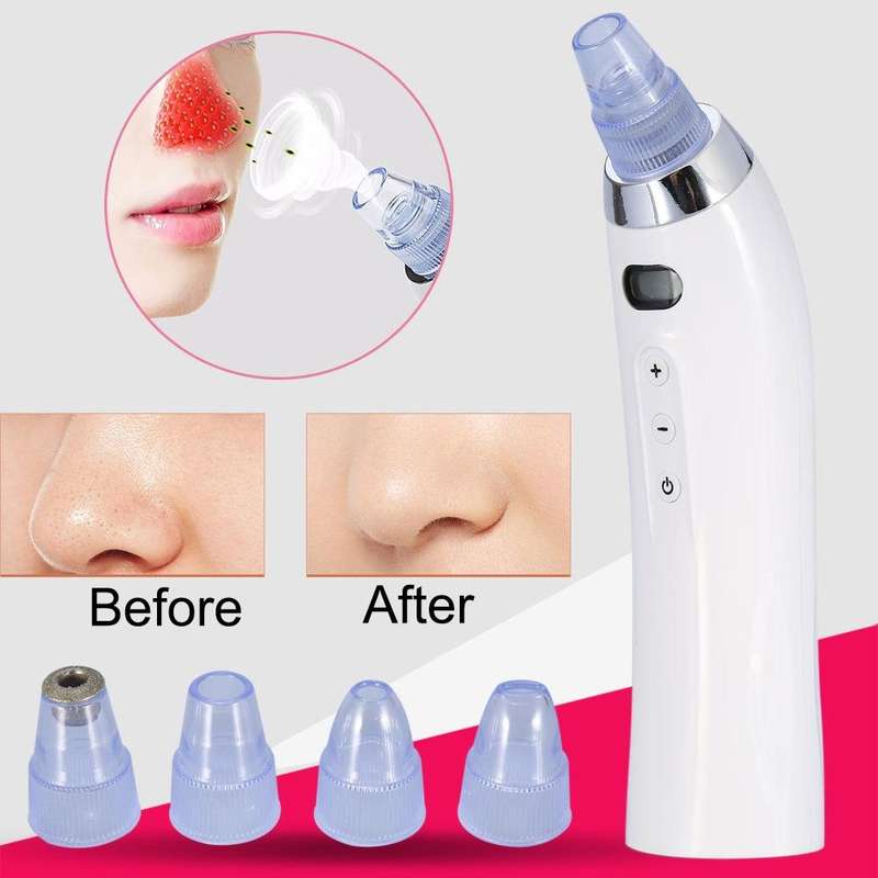Face Pore Cleaner Blackhead Remover Vacuum Comedo Suction Diamond Dermabrasion Facial Cleaning Be...