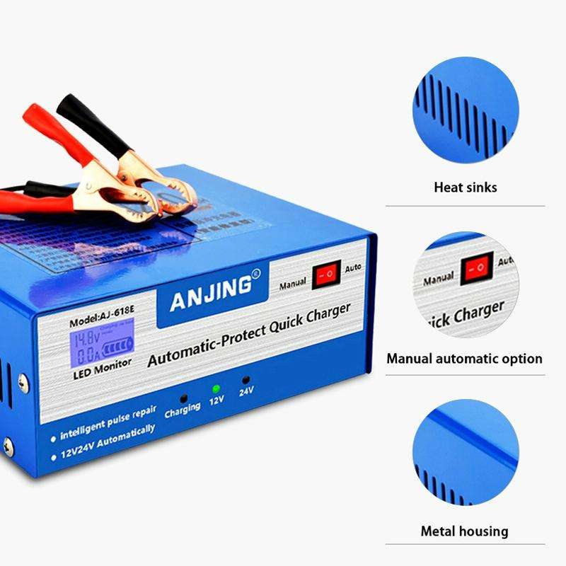 ANJING AJ-618E Battery Charger Car Battery Repairer, Model: US Plug