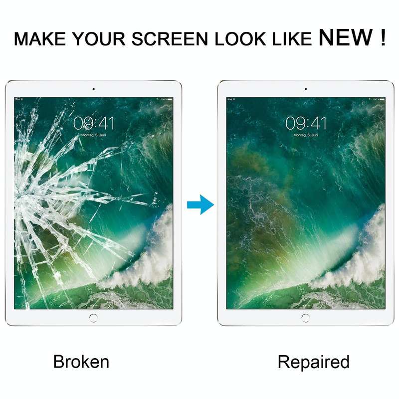 For iPad Pro 12.9 2017 Front Screen Outer Glass Lens with OCA Optically Clear Adhesive(White)