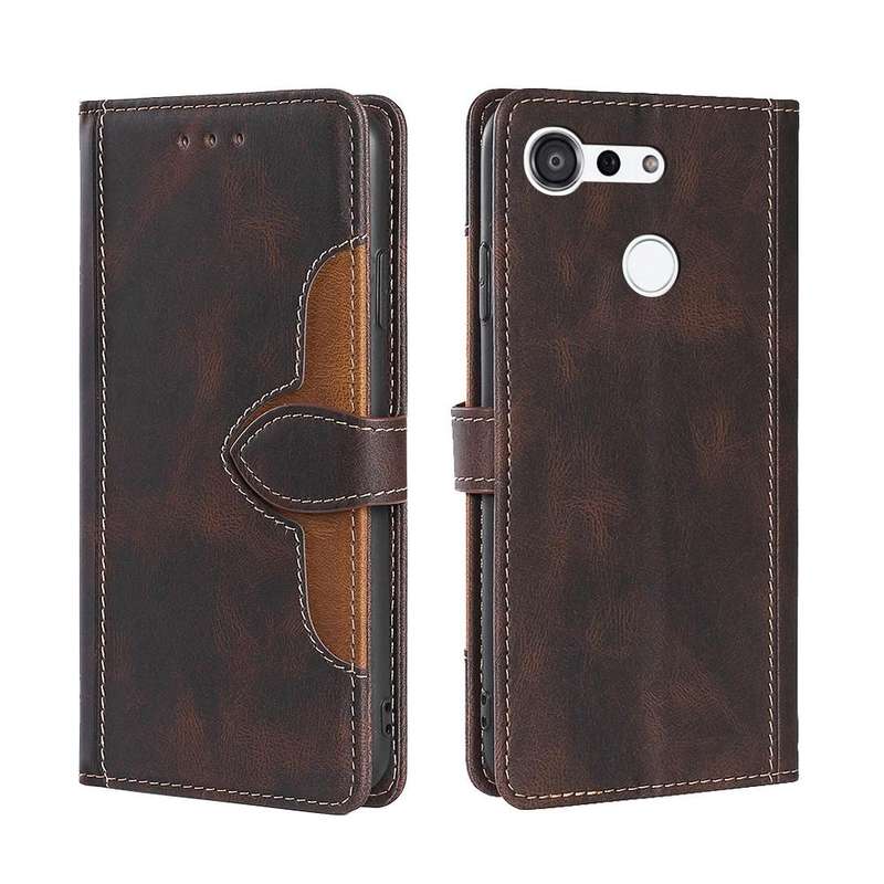 For Kyocera Android One S6 KYV48 / Gratina Skin Feel Straw Hat Magnetic Buckle Leather Phone Case...