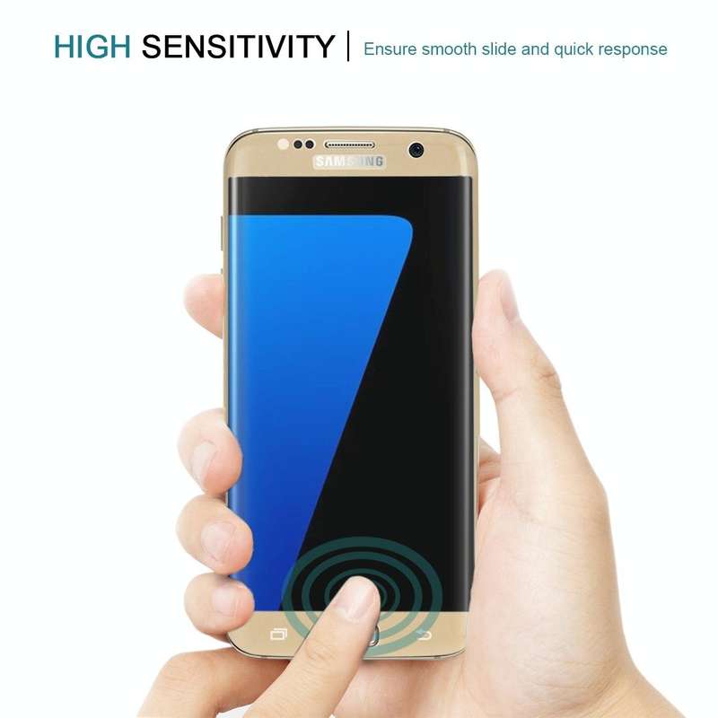 For Galaxy S7 Edge / G935 0.26mm 9H Surface Hardness 3D Explosion-proof Colorized Silk-screen Tem...