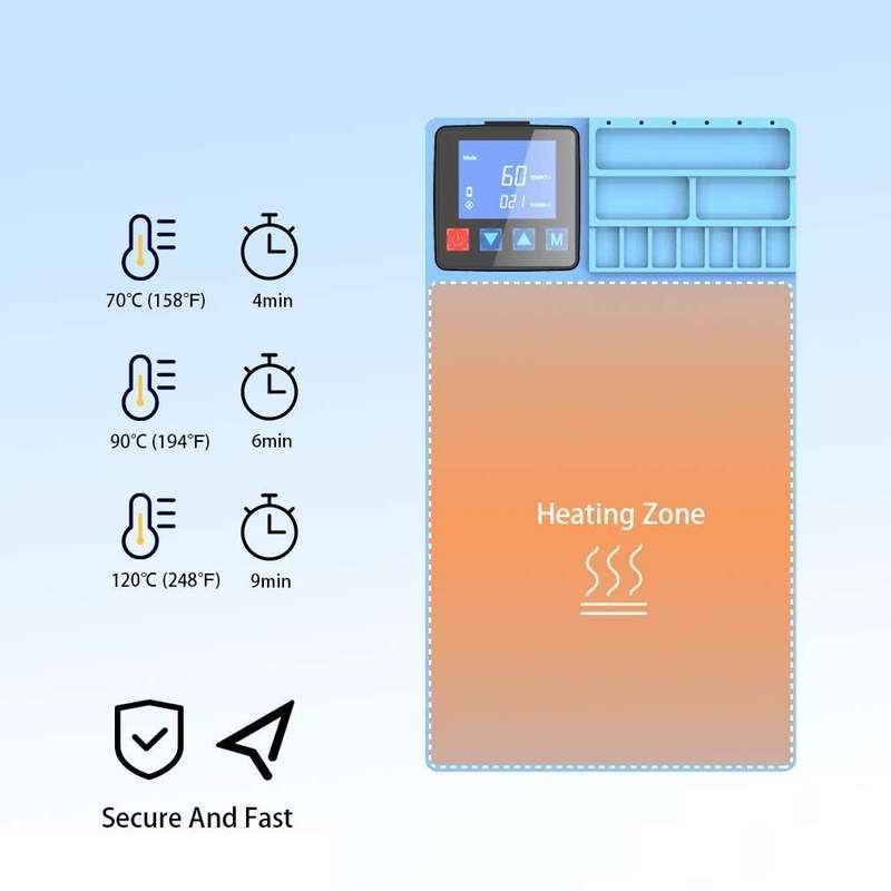 CPB CP300 LCD Screen Heating Pad Safe Repair Tool, EU Plug