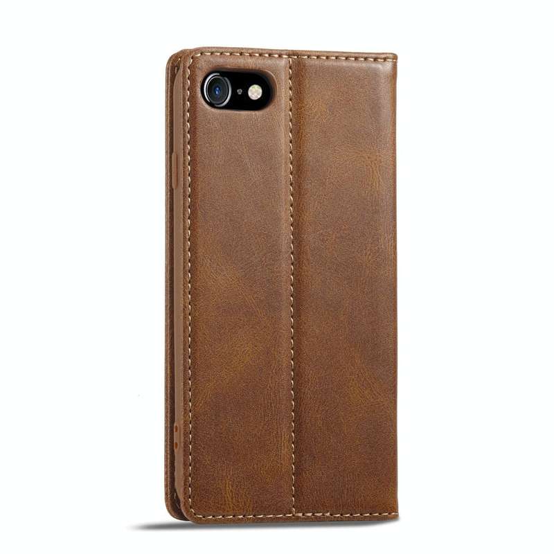 For iPhone SE 2022 / SE 2020 / 8 / 7 LC.IMEEKE RFID Anti-theft Leather Phone Case(Brown)