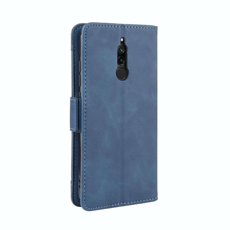 For Xiaomi Redmi 8 Wallet Style Skin Feel Calf Pattern Leather Case with Separate Card Slot(Blue)