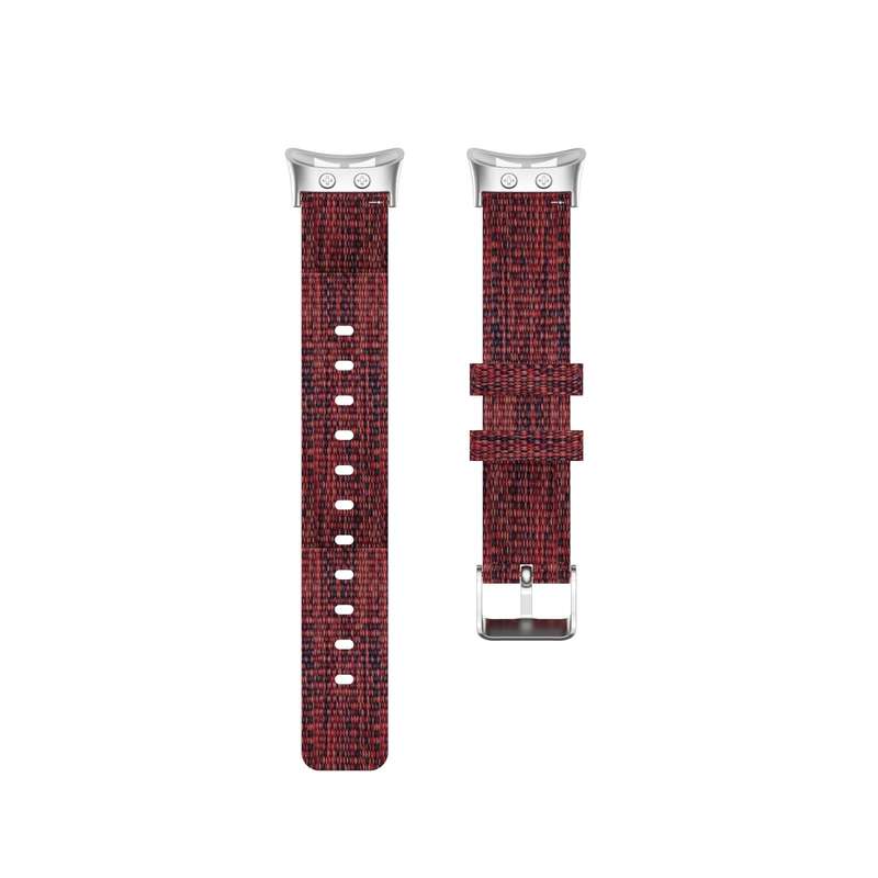 For Garmin Forerunner 45 / 45S / Swim 2 Universal Nylon Canvas Watch Band(Wine Red)