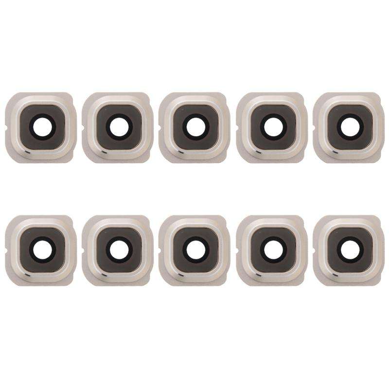 For Galaxy S6 Edge / G925 10pcs Camera Lens Cover with Sticker (Gold)