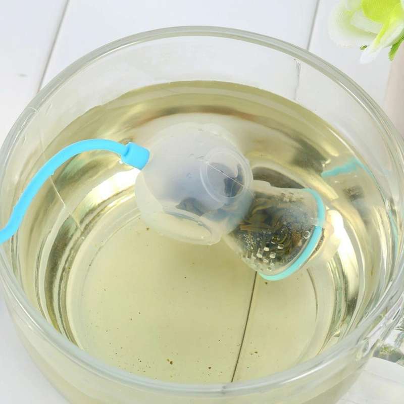Creative Diver Shape Tea Strainer Filter Silicone Teabags(Orange)