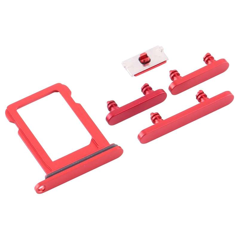 SIM Card Tray + Side Keys for iPhone 12 Mini(Red)