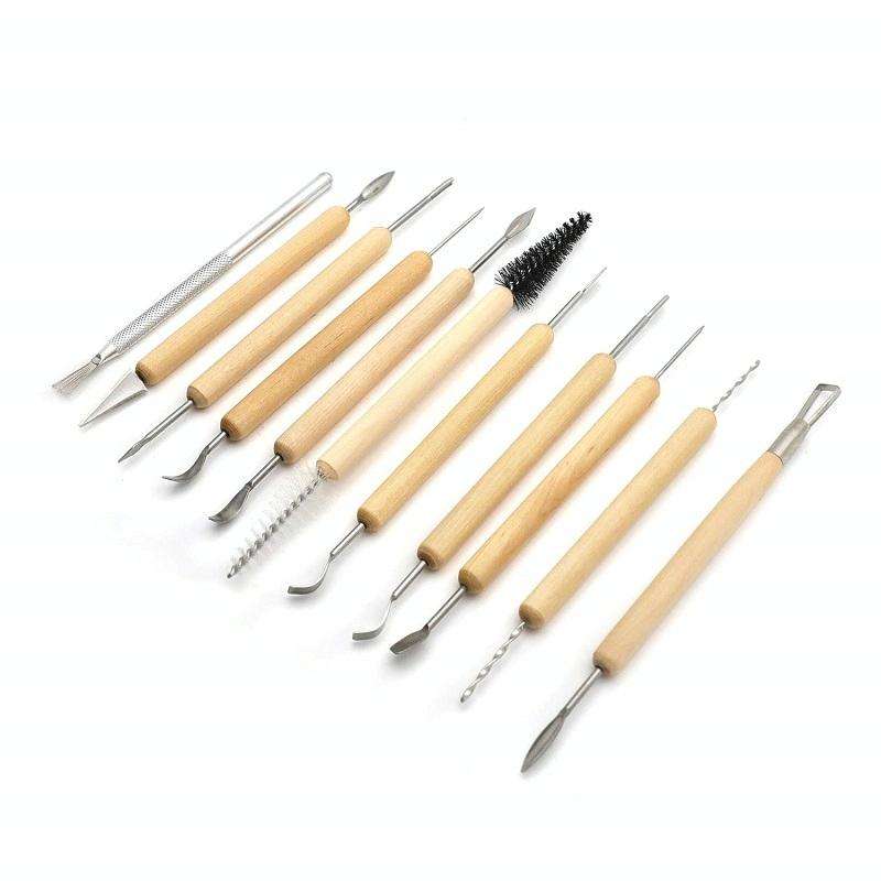 11pcs/set 11pcs/set Soft Clay DIY Wooden Knife Tools