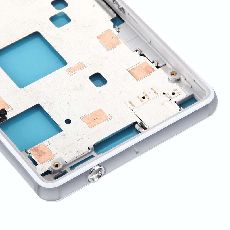 Front Housing LCD Frame Bezel Plate for Sony Xperia Z3 Compact / D5803 / D5833(White)