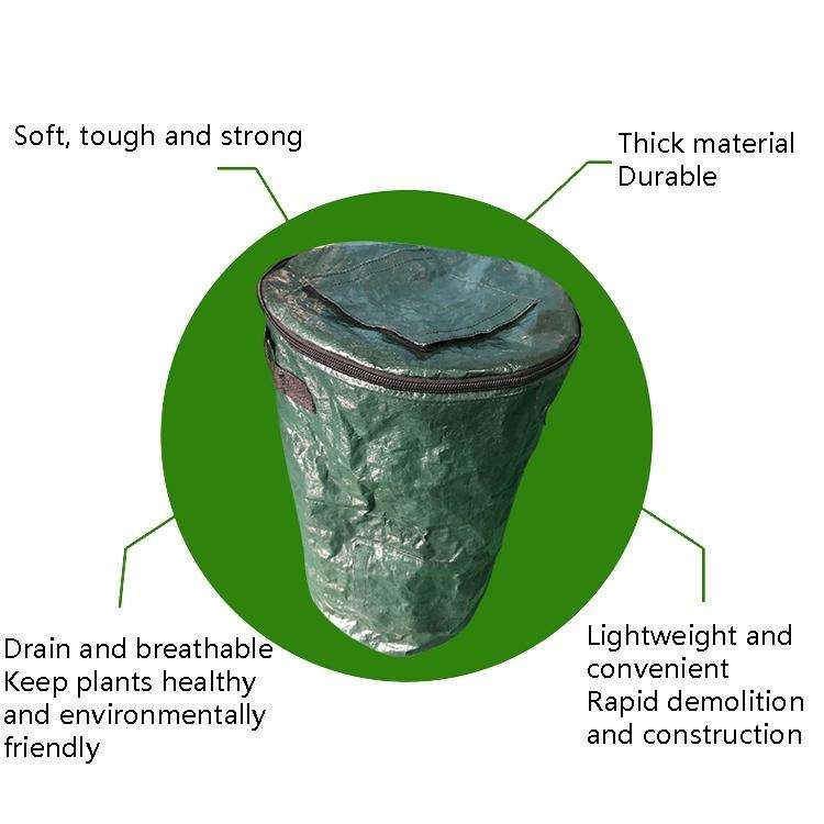 Sealing Probiotics Fermentation Garden Horticulture Tree Leaf Bag Compost Bag, Size: Large Lid Wi...