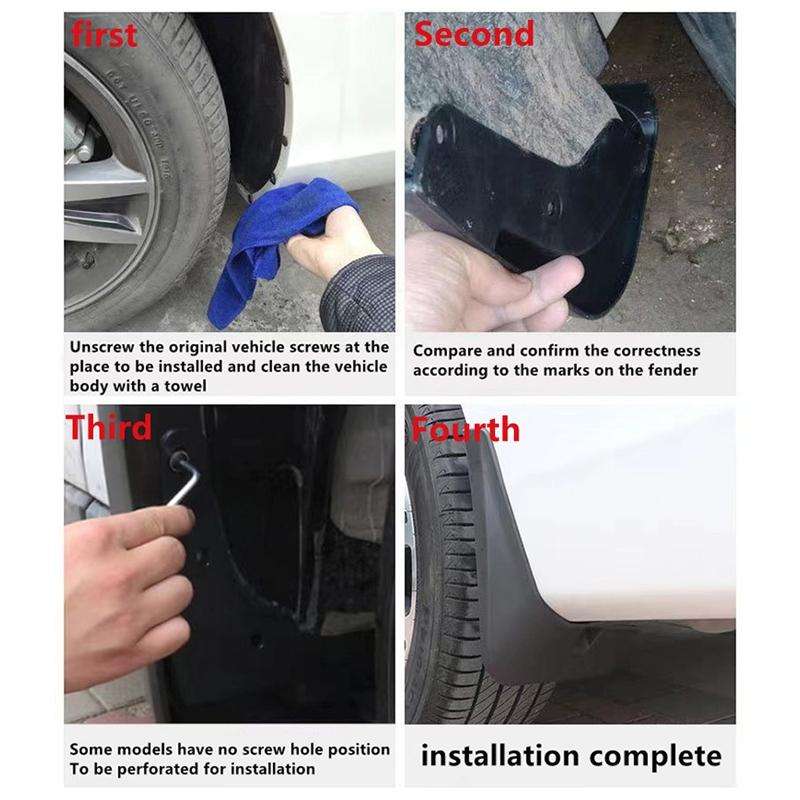 For Suzuki Jimny 2019-2023 4pcs/Set Car Auto Soft Plastic Splash Flaps Fender Guard