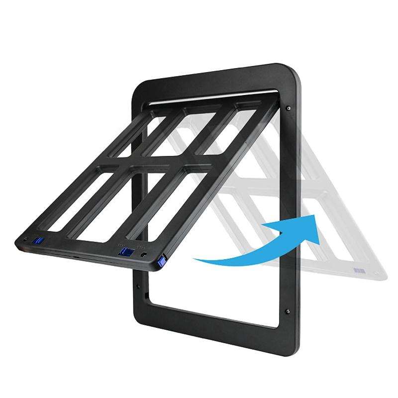 34cmx 44cm Pet Window Door Dog Cat Cave Anti-mosquito Pet Lattice Door(Black)