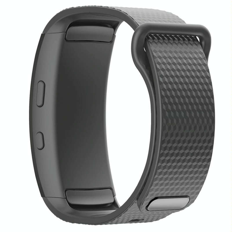 For Samsung Gear Fit2 Pro Silicone Watch Band, Size:S(Grey)
